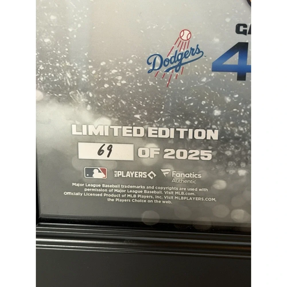 2025 LA Dodgers World Series Champions Framed Photo LE #69/2025 Fanatics MLB